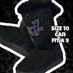 Dolls Kill Black Bratz Rhinestone Boots